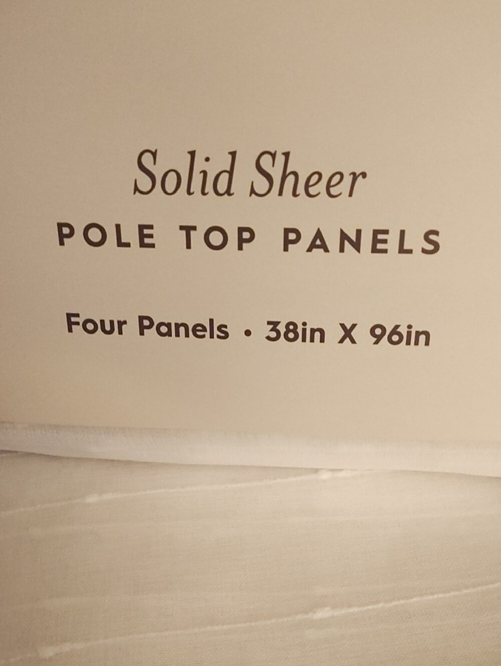 White Curtain Panels (Sheer) 4 Panels New With Tags 36x96 - Picture 10 of 10